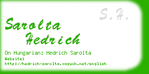 sarolta hedrich business card